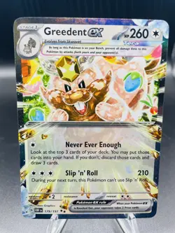 Pokemon Greedent ex 179/197 Obsidian Flames Double Rare Holo NM - Image 1