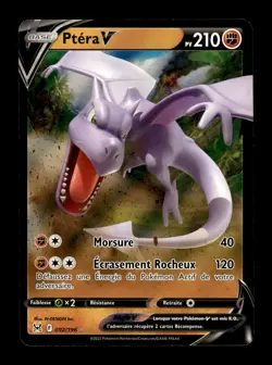 Carte Pokemon Ptera V 092/196 Origine Perdue FR - Image 1