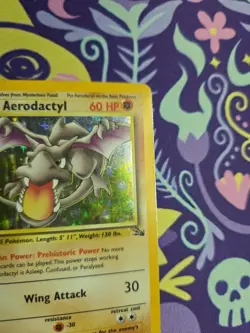Pokemon TCG Fossil Unlimited Aerodactyl 1/62 Holo Very Good - Image 3