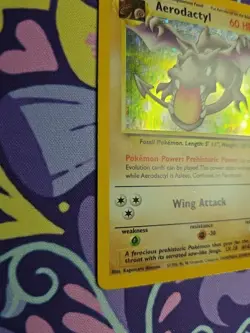 Pokemon TCG Fossil Unlimited Aerodactyl 1/62 Holo Very Good - Image 4