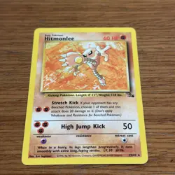 Pokemon TCG Hitmonlee 22/62 Fossil Rare LP Non Holo - Image 1