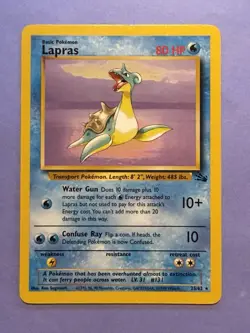 LAPRAS - 25/62 - Pokemon Fossil Set - Pokemon TCG - LP - Image 1