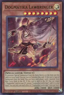 x1 Dogmatika Lawbringer - MZMU-EN052 - Ultra Rare - 1st Edition Yu-Gi-Oh! M/NM - Image 1