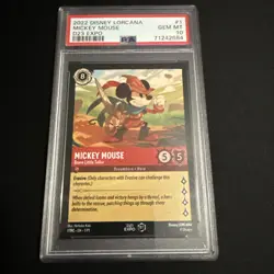 Disney Lorcana Mickey Mouse Brave Little Tailor D23 Expo 2022 PSA 10 Mint 1st Ed - Image 1