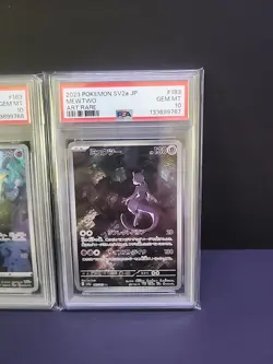 PSA 10 Sequential Cert Mew & Mewtwo #183 Japanese Pokemon Card 151 Set - Image 3