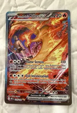 Pokemon TCG Team Rockets Moltres EX Destined Rivals Card 229/182 SIR Stamped - Image 1