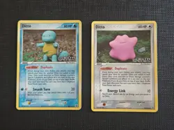 Pokemon Ditto Delta Species Stamped Squirtle 35 40 Holo Vintage Ex Card Lot Of 2 - Image 1