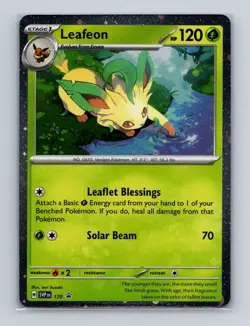 Leafeon 170 Pokemon Prismatic Evolutions Black Star Promo Cosmos Holo Card NM+ b - Image 1