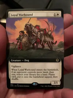 Magic the Gathering (mtg): AFR: Loyal Warhound (Extended Art) - Rare - Image 1