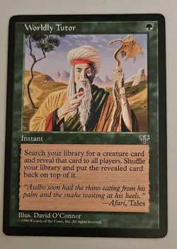 MTG Worldly Tutor-Mirage, NM - Image 1