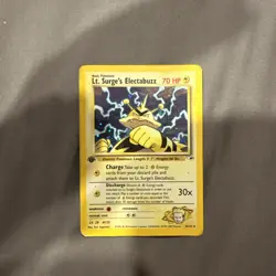 Lt. Surge’s Electabuzz 1st Edition Holo Rare Gym Heroes 6/132 WOTC Pokemon - Image 1