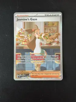 Pokemon Jasmine's Gaze 245/191 Sv08: Surging Sparks Special Rare Holo Trainer C… - Image 1
