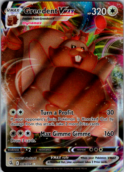 Greedent VMAX 218/264 Pokemon TCG SWSH08: Fusion Strike - Image 1