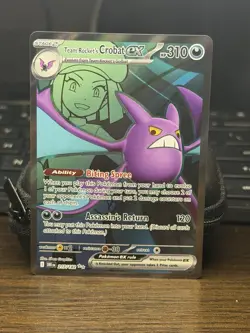 Pokemon TCG Team Rockets Crobat EX #217 Destined Rivals Holo - Image 1