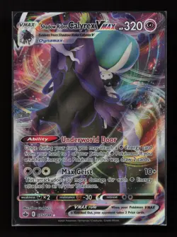 Shadow Rider Calyrex VMAX 075/198 Holo Rare VMAX Chilling Reign Pokemon NM - Image 1