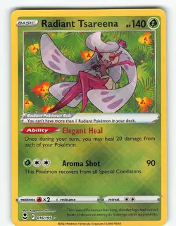 RADIANT TSAREENA 016/195 RADIANT RARE SILVER TEMPEST POKEMON NM - Image 2