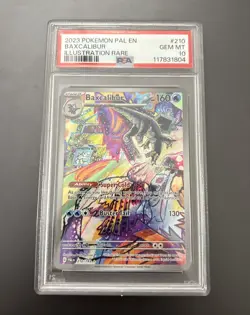 2023 POKEMON PAL EN-PALDEA EVOLVED ILLUSTRATION RARE #210 BAXCALIBUR PSA 10 - Image 1