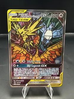 Pokemon Moltres & Zapdos & Articuno GX SM210 Promo Full Art Holo NM - Image 3