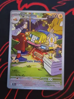 Pokemon TCG Charjabug 169/162 Temporal Forces Illustration Rare Full Art Holo - Image 1