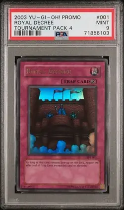 Yugioh PSA 9 MINT Royal Decree TP4-001 Ultra Rare - Image 1