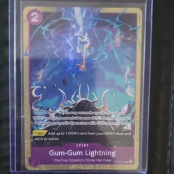 Bandai Gum-Gum Lightning OP09-077 Premium Booster One Piece CCG Foil 2 Cost - Image 1