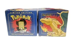 1999 Pokemon Burger King 23KT Gold Plated Card CHARIZARD #6 Pokeball NEW In Box - Image 1