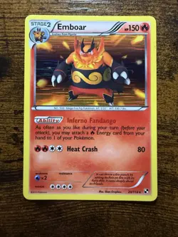 Pokemon Emboar Holo Rare 20/114 Black & White Stage 2 150 HP Card - Image 1