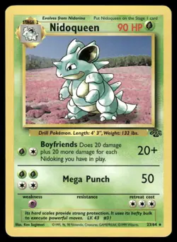 Pokemon Cards Nidoqueen 23/64 Jungle WOTC Rare NM - Image 1
