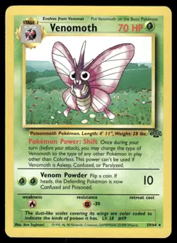 Pokemon Cards Venomoth 29/64 Jungle WOTC Rare NM - Image 1