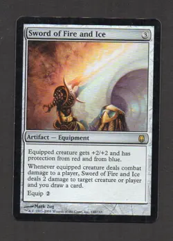 MtG FOIL Sword of Fire and Ice Spada di Fuoco e Ghiaccio FOIL (Darksteel) - Image 1