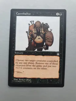 Cannibalize , MTG Stronghold (1998). Common Black Sorcery NM - Image 1