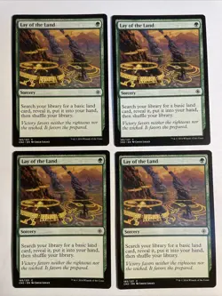 4x Mtg Conspiracy: Take The Crown Lay Of The Land NM Magic The Gathering - Image 1