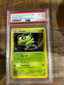 POKEMON 2017 XY Black Star Promo Mythical Coll CELEBI Holo #XY187 PSA 7 RARE - Image 1
