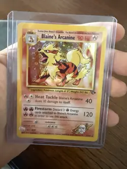 pokemon tcg blaine's arcanine gym challenge holo rare 11/132 90hp english - Image 1