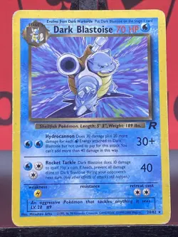Dark Blastoise 20/82 Pokemon TCG Vintage Team Rocket Non Holo HP - Image 3