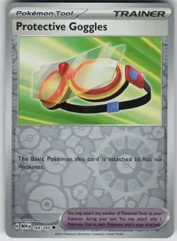 Pokemon Protective Goggles Uncommon Reverse Holo SV: Scarlet & Violet 151 164 - Image 1