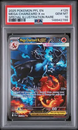 Pokemon 2025 Mega Charizard X ex 125/094 SIR Phantasmal Flames GEM MINT PSA 10 - Image 1