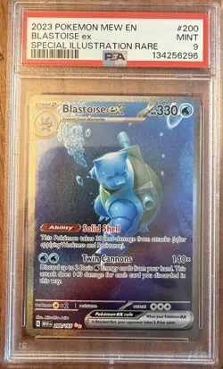 Blastoise ex 200/165 PSA 9 Special Illustration Pokemon 151 Scarlet & Violet TCG - Image 1