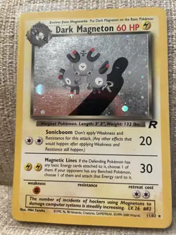 Pokemon Dark Magneton 11/82 Team Rocket Holo Rare 60 HP - Image 2