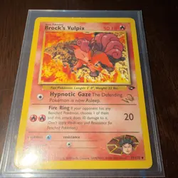 Pokemon - Brock's Vulpix 37/132 WOTC Good W Stamped Promo Gym Challenge - Image 2