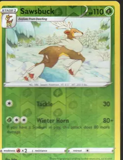 Sawsbuck Reverse Holo - 012/198 - Chilling Reign Pokemon - Image 1