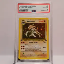 Pokemon TCG - Kabutops 9/62 Fossil Holo Rare 1st Edition - PSA 8 NM/MT - Image 2