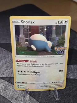Pokemon TCG Snorlax (Cosmos Holo) Promo 055/078 Pokemon Go - Swirl & Holobleed - Image 2