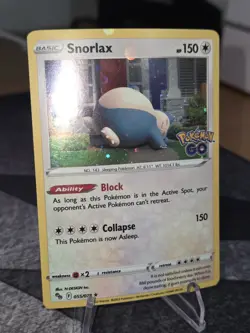 Pokemon TCG Snorlax (Cosmos Holo) Promo 055/078 Pokemon Go - Swirl & Holobleed - Image 3