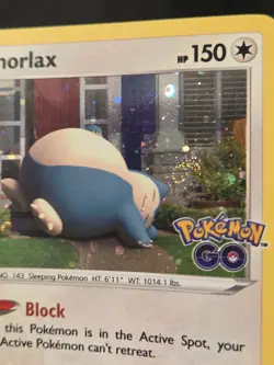 Pokemon TCG Snorlax (Cosmos Holo) Promo 055/078 Pokemon Go - Swirl & Holobleed - Image 5
