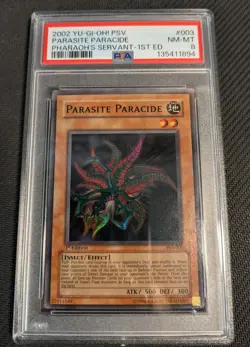 Yugioh Parasite Paracide PSV-003 1st Edition Super Rare PSA 8 NM-MT! - Image 1