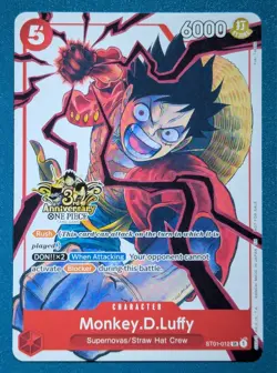 Monkey.D.Luffy #ST01-012 | 3rd Anniversary Stamped Promo | One Piece TCG | NM - Image 1