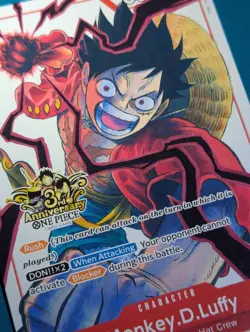 Monkey.D.Luffy #ST01-012 | 3rd Anniversary Stamped Promo | One Piece TCG | NM - Image 4
