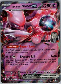 Team Rocket's Mewtwo ex 081/182 SV10: Destined Rivals - Pokemon Card - NM - Image 1