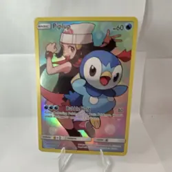 Pokemon Piplup Secret Rare 239/236 Sm-Cosmic Eclipse Holo Bubble Hold Card - Image 1